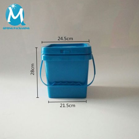 Wholesale Square Plastic Pails Buckets Qiming Packaging Lids Caps