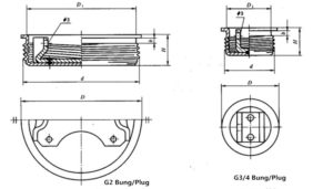 DRUM BUNG DRUM PLUG DRAWING QIMING PACKAGING