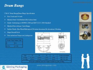 steel drum bungs metal drum plugs specification drawing sheet picture