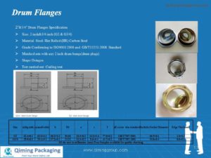 drum flange steel drum flanges sheet drawing picture technical data