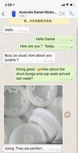 plastic drum bungs -Qiming Testimonials