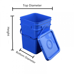 square plastic buckets with lids wholesale